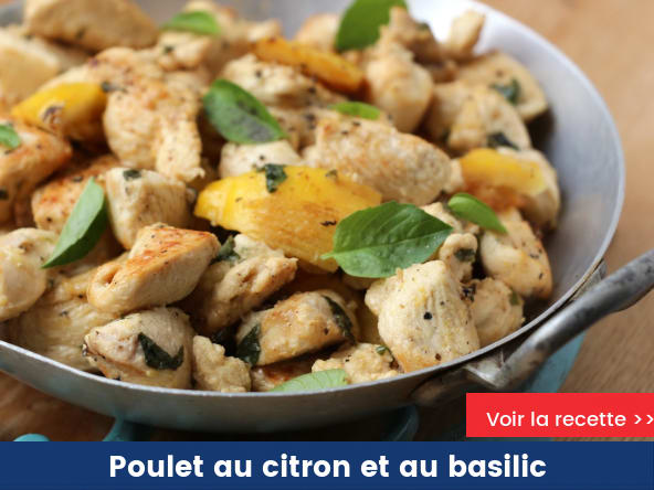 Poulet au citron et au basilic